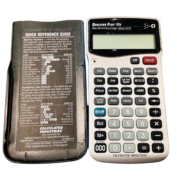 Calculated Industries 3415 Qualifier Plus IIIx Advanced Real Estate Calculator - Picture 3 of 4